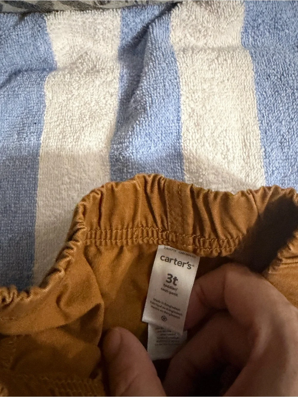 Carters Size 3t Elastic-Waist Pants in Brown